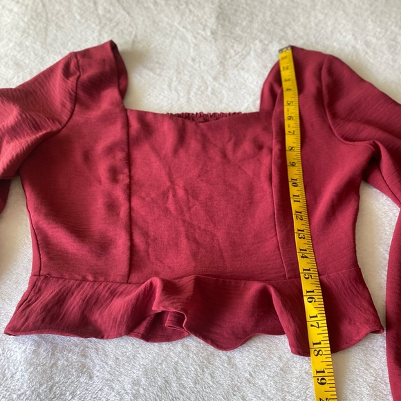 Altar’d State Cropped Blouse with Full Sleeves - Picture 10 of 11